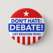 Haat niet: Debat - Button (Voorkant)