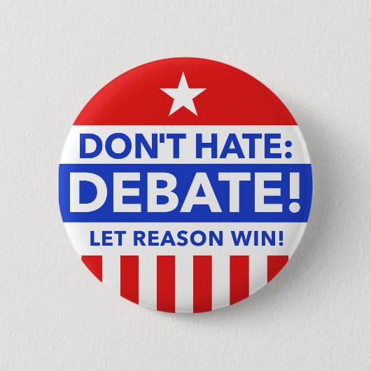 Haat niet: Debat - Button (Voorkant)