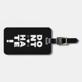 Haat niet op ZWART Bagagelabel (Voorkant horizontaal)