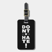 Haat niet op ZWART Bagagelabel (Voorkant verticaal)
