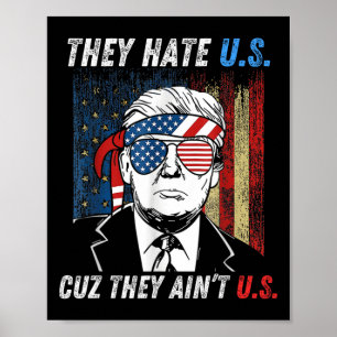 Haat ons Cuz Ze zijn niet ons grappig Pro Trump 20 Poster