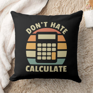 Haat retro calculator Sierkussen niet