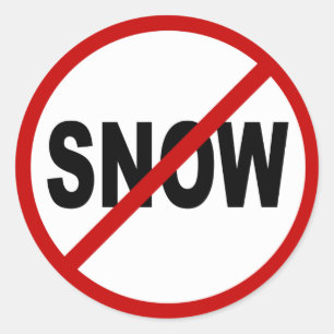 Haat sneeuw / Geen sneeuw toegestaan teken verklar Ronde Sticker