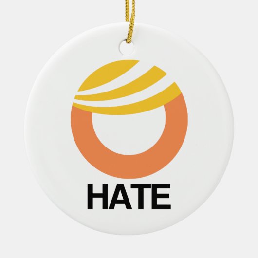 HAAT (Trump) Keramisch Ornament (Voorkant)