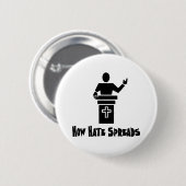 Haat van de Preekstoel Ronde Button 5,7 Cm (Voorkant /achterkant)