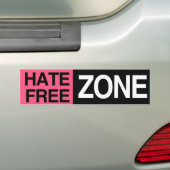 HAAT VRIJE ZONE -.png Bumpersticker (Op auto)