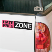 HAAT VRIJE ZONE -.png Bumpersticker (Op Truck)