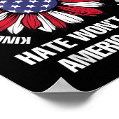 Haat zal Amerika niet groot maken Poster (Hoek)