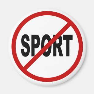Haatsport/Geen sport toegestaan gebarentaal Magneet