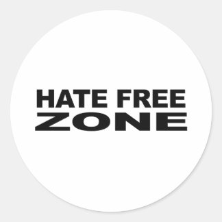 Haatvrije zone 2 ronde sticker