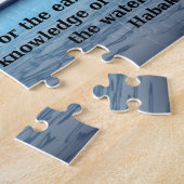 Habakkuk 214, bijbelcitaat legpuzzel (Zijkant)