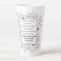 Habakkuk 3:17-18 Bijbelvers Floral Line Art