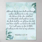 Habakkuk 3:17,18 poster (Voorkant)