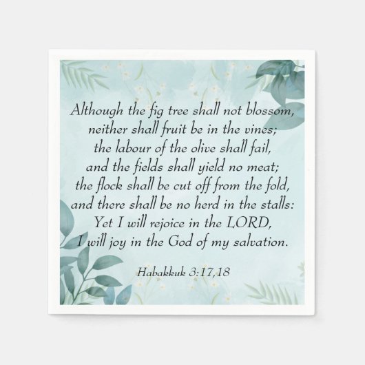 Habakkuk 3:17,18 servet (Voorkant)