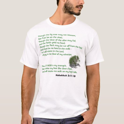 Habakkuk 3:17-19 t-shirt (Voorkant)