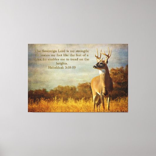 Habakkuk 3:18 Inspirerend Canvas Afdruk (Voorkant)