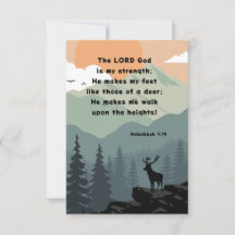 Habakkuk 3:19 Bijbelse Verse Deer Mountains Flat K