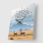 Habakkuk 3:19 De LORD God is mijn STERKTE Bijbel Vierkante Klok (Hoek)