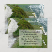 Habakkuk 3 19 Schriftgeheugen Kaart (Voorkant / Achterkant)