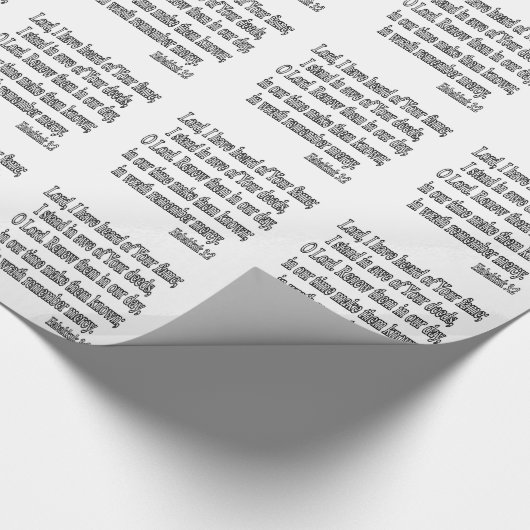 Habakkuk 3:2 vierkant cadeaupapier (Hoek)