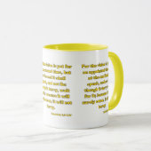 Habakuk 2:3 KJV Bijbelvers tweetonig Mok (Voorkant rechts)