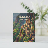 Habalah-dorp Saudi-Arabië Briefkaart (Staand voorkant)