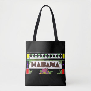 HABANA Glas in lood Impression Black Rim Tote Bag