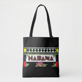 HABANA Glas in lood Impression Black Tote Bag