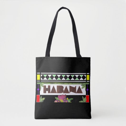 HABANA Glas in lood Impression Black Tote Bag (Voorkant)