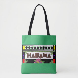 HABANA Glas in lood Impression Green Rim Tote Bag