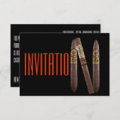 Habana sigaren luxe chique uitnodiging (Voorkant / Achterkant)