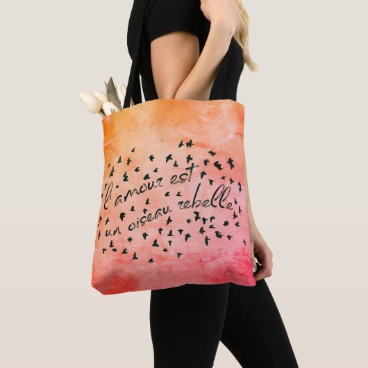 Habanera l'amour est un oiseau rebelle waterverf tote bag (Dichtbij)