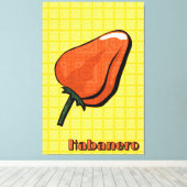 Habanero Chili Pepper Canvas Art Afdruk (Insitu (Houten vloer))