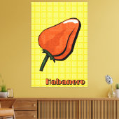 Habanero Chili Pepper Canvas Art Afdruk (Insitu (Woonkamer))