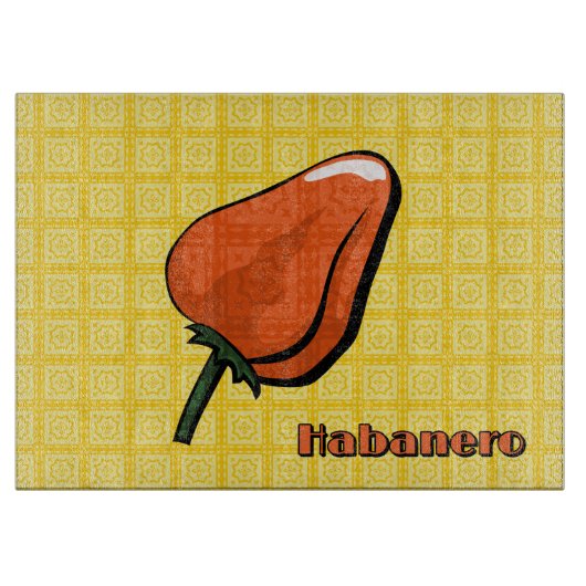 Habanero Chili Pepper Cutting Board Snijplank (Voorkant)