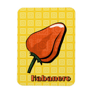 Habanero Chili Pepper Flexible Magnet Magneet
