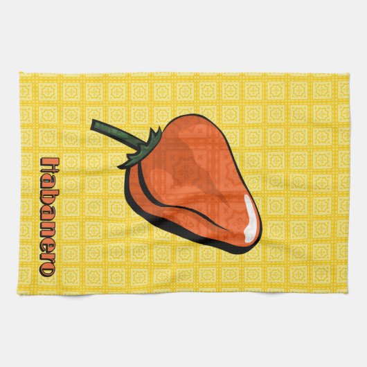 Habanero Chili Pepper Keukenhanddoek (Horizontaal)