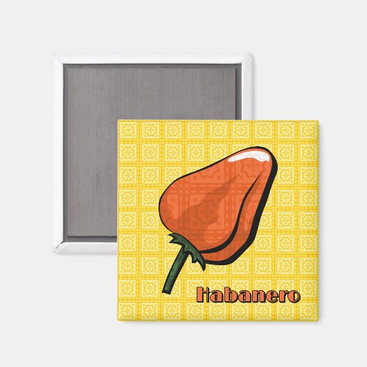 Habanero Chili Pepper Magnet (Voorkant / Achterkant)