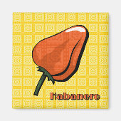 Habanero Chili Pepper Magnet (Voorkant)