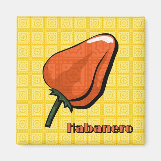 Habanero Chili Pepper Magnet (Voorkant)