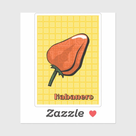 Habanero Chili Pepper Sticker (Vel)