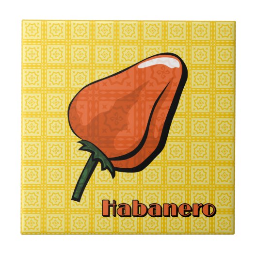 Habanero Chili Pepper Tegel Tegeltje (Voorkant)