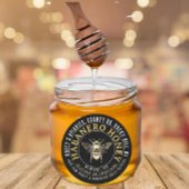 Habanero Honing Heet Raw Honing Met Gouden Bij Ronde Sticker