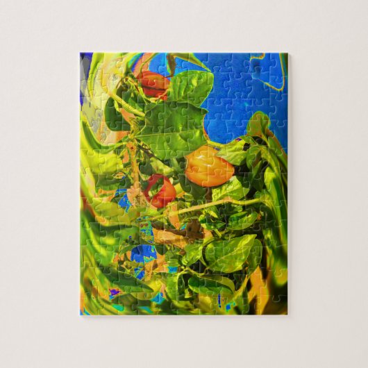 Habanero Peppers op Plant Trippy-foto Legpuzzel (Verticaal)