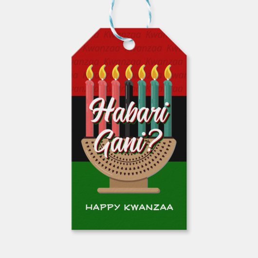 HABARI GANI Kwanzaa Cadeaulabel (Voorkant)