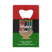 HABARI GANI Kwanzaa Creditkaart Flessenopener (Voorkant)