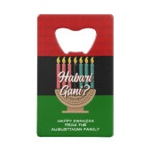HABARI GANI Kwanzaa Creditkaart Flessenopener (Achterkant)