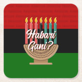 HABARI GANI Kwanzaa Kartonnen Onderzetters (Voorkant)