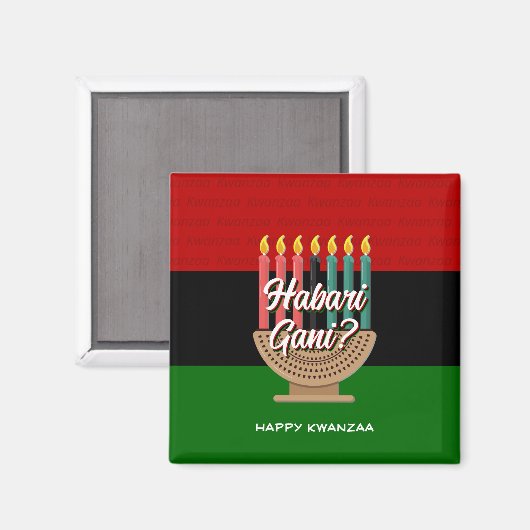 HABARI GANI Kwanzaa Magnet (Voorkant / Achterkant)