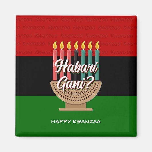HABARI GANI Kwanzaa Magnet (Voorkant)